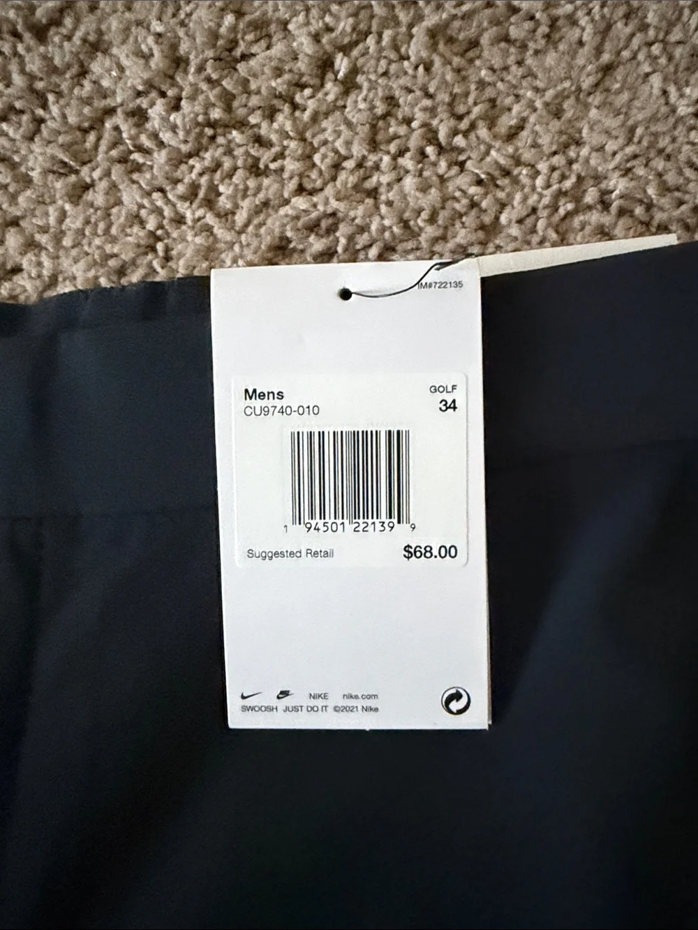 Nike Men's Black Golf Hybrid Shorts